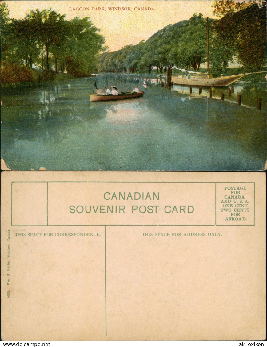 Postcard Windsor Canada Lagoon Park - Kanada 1912 - Other & Unclassified