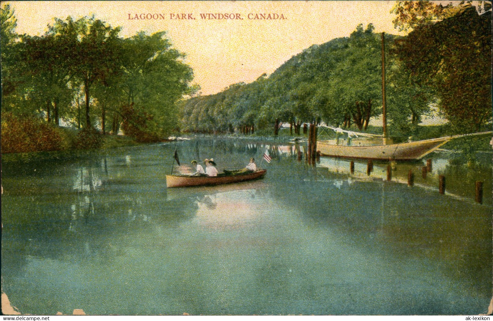 Postcard Windsor Canada Lagoon Park - Kanada 1912 - Sonstige & Ohne Zuordnung