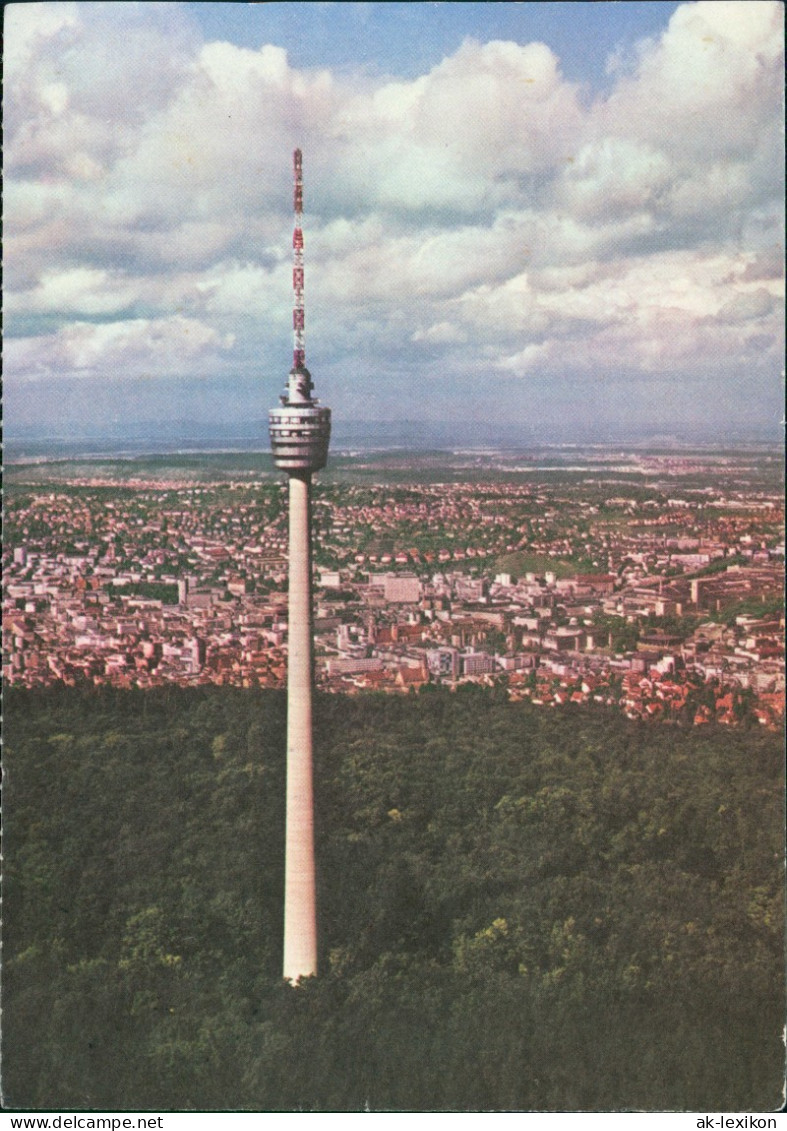 Ansichtskarte Stuttgart Fernsehturm, Stadt-Panorama 1968 - Stuttgart