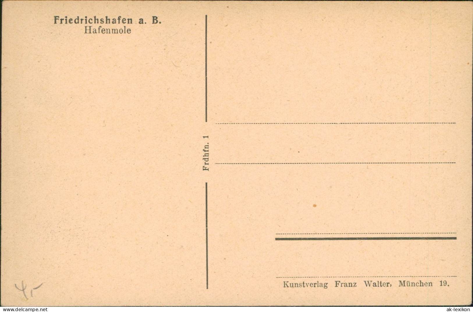 Ansichtskarte Friedrichshafen Hafenmole 1926 - Friedrichshafen