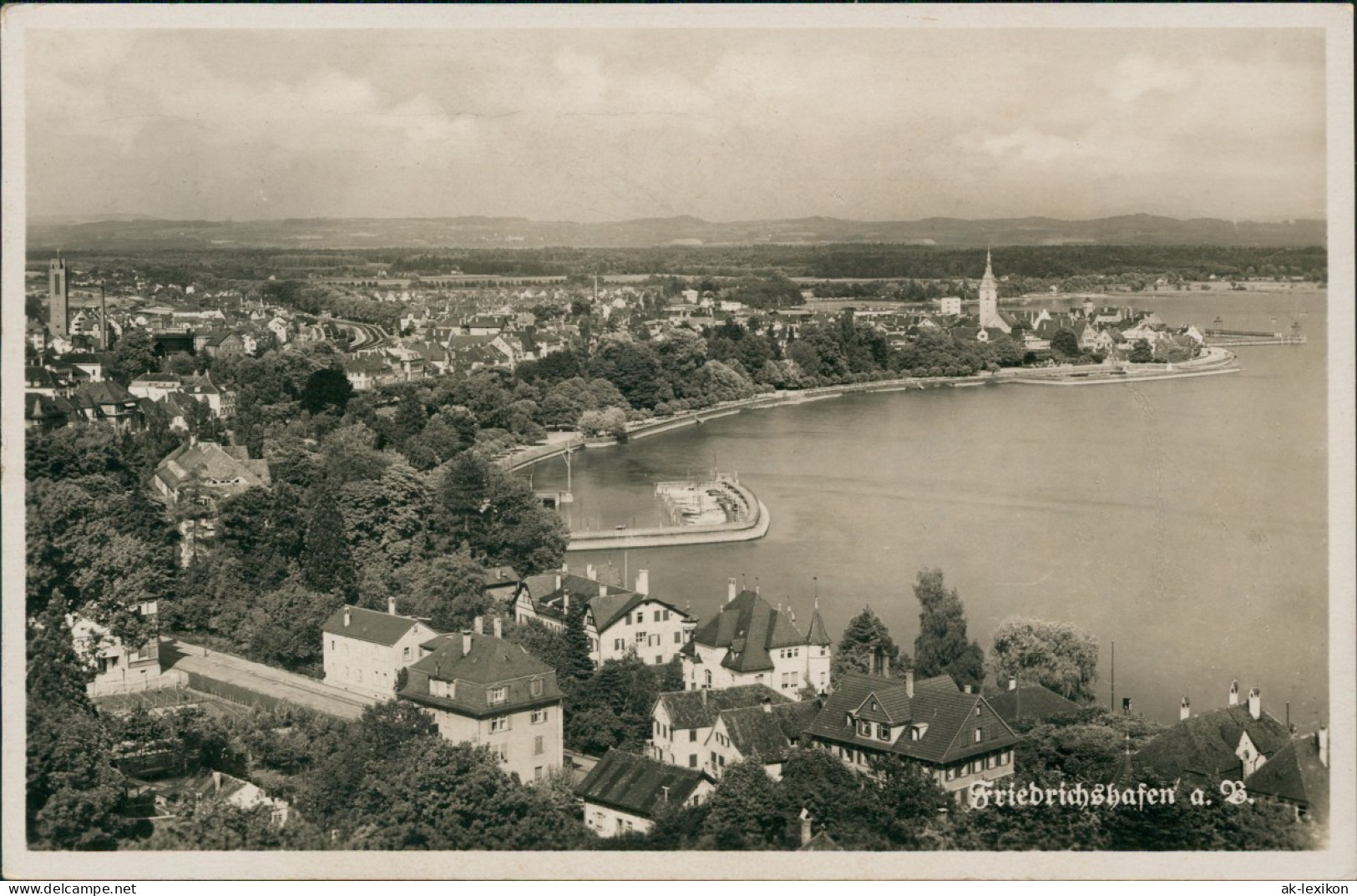 Ansichtskarte Friedrichshafen Luftbild 1938 - Friedrichshafen