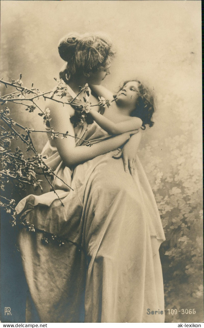 Ansichtskarte  Schöne Frau Und Mädchen Fotokunst 1908 - Personajes