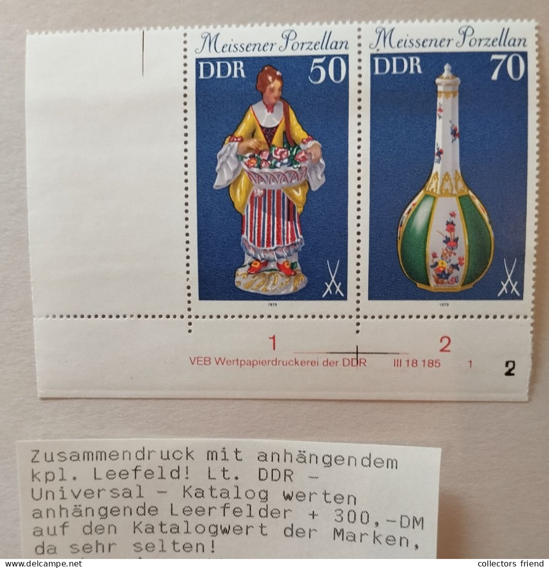 GDR DDR - Mi 2470/71 Zusammendruck Mit Anhängendem Leerfeld - MNH** - Neufs