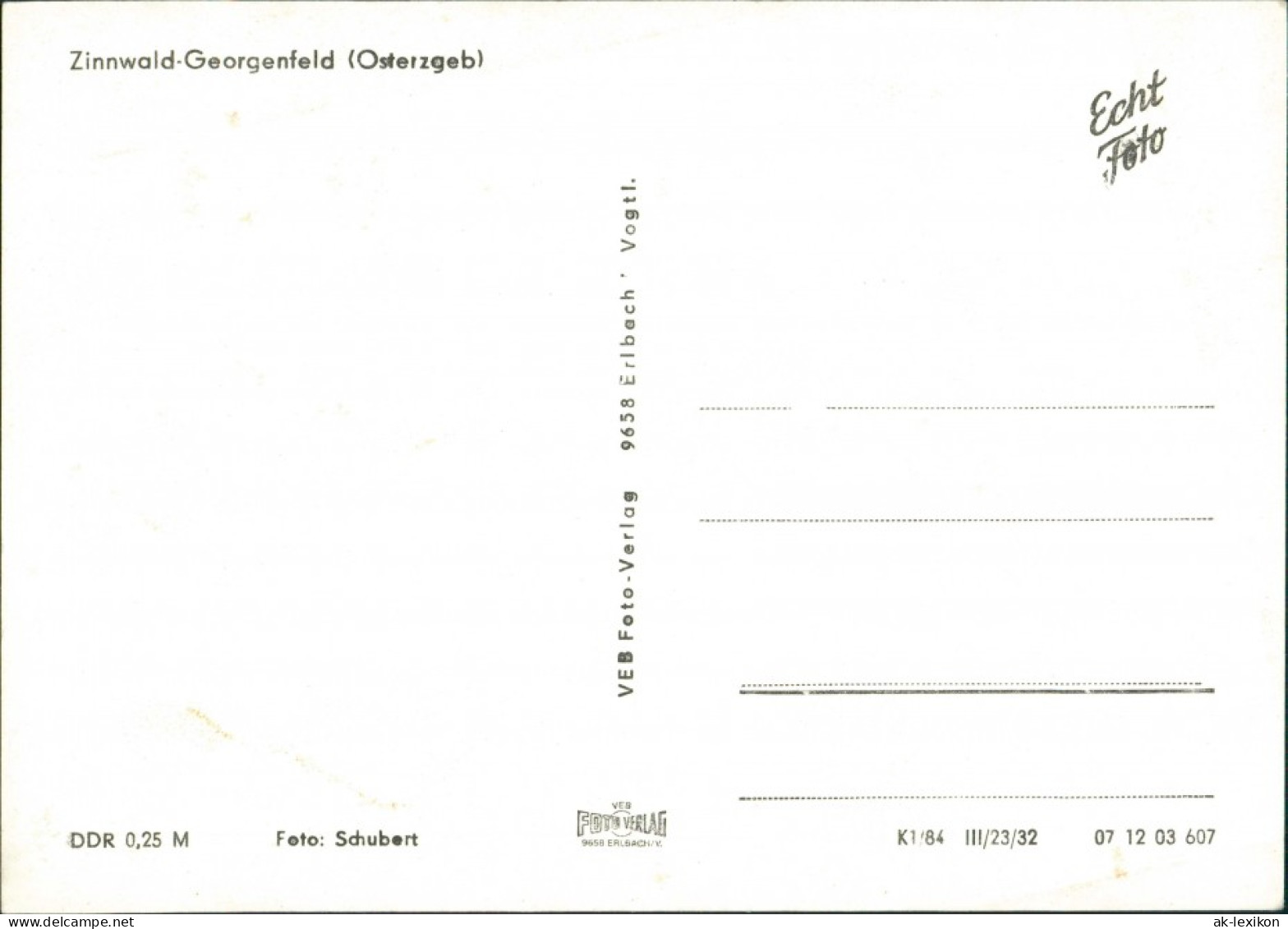 Zinnwald-Georgenfeld-Altenberg Erzgebirge HO-Café "Hochmoor", Moorhütte 1982 - Altenberg