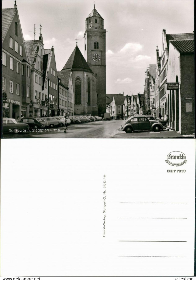 Donauwörth Stadt-Pfarrkirche, Apotheke, Auto Autos VW Volkswagen Käfer 1965 - Donauwoerth