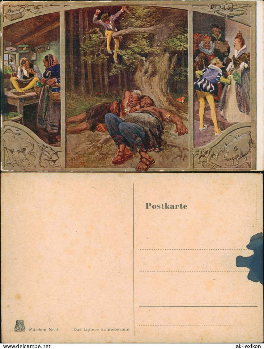 Ansichtskarte  Märchen Das Tapfere Schneiderlein MB Künstlerkarte 1916 - Contes, Fables & Légendes