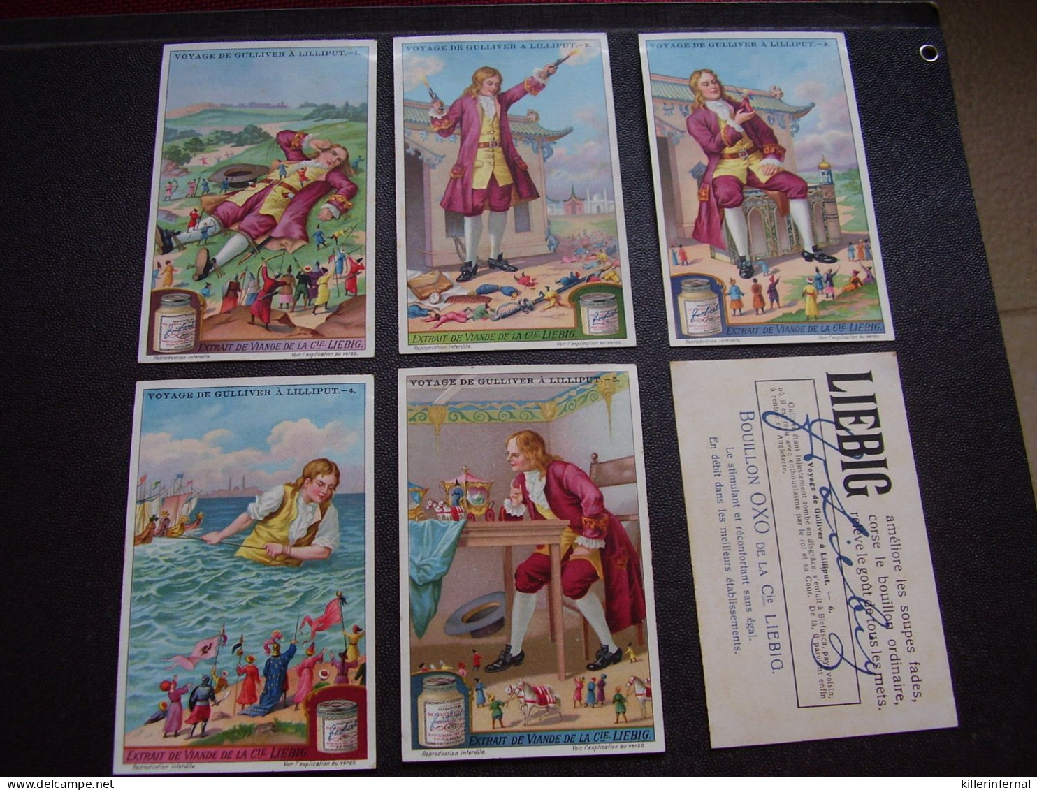 Original Old Cards Chromos Liebig S 1194 Voyage De Gulliver A Lilliput Complet - Liebig