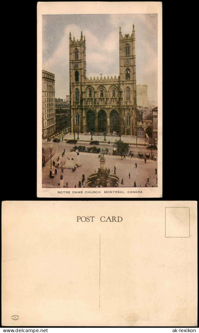 Postcard Montreal NOTRE DAME CHURCH MONTREAL CANADA 1930 - Montreal