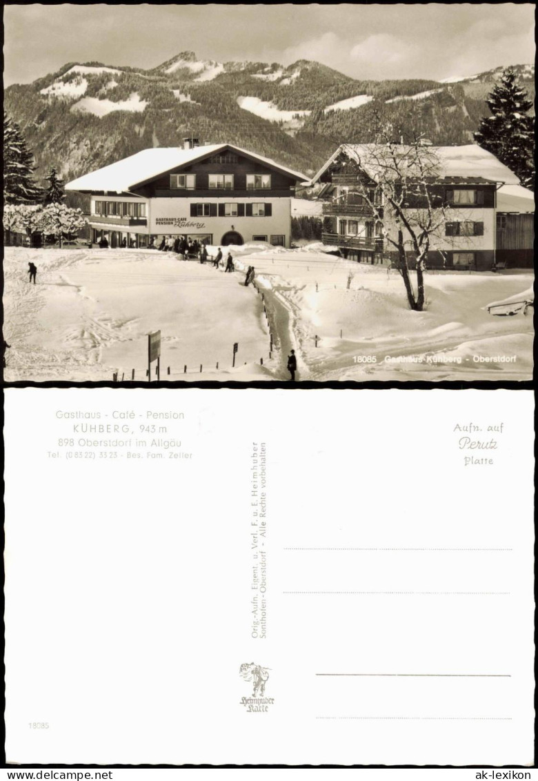 Ansichtskarte Oberstdorf (Allgäu) Gasthaus Kühberg Im Winter 1962 - Oberstdorf