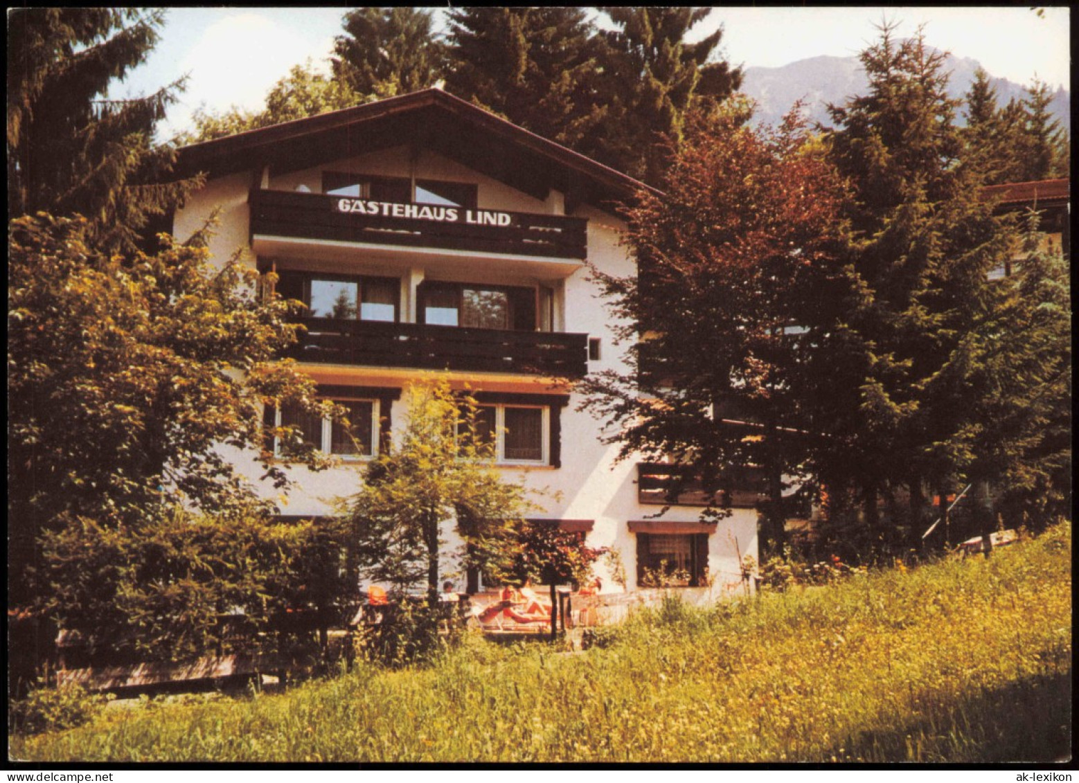 Ansichtskarte Oberstdorf (Allgäu) Gästehaus Lind - Rückansicht 1972 - Oberstdorf