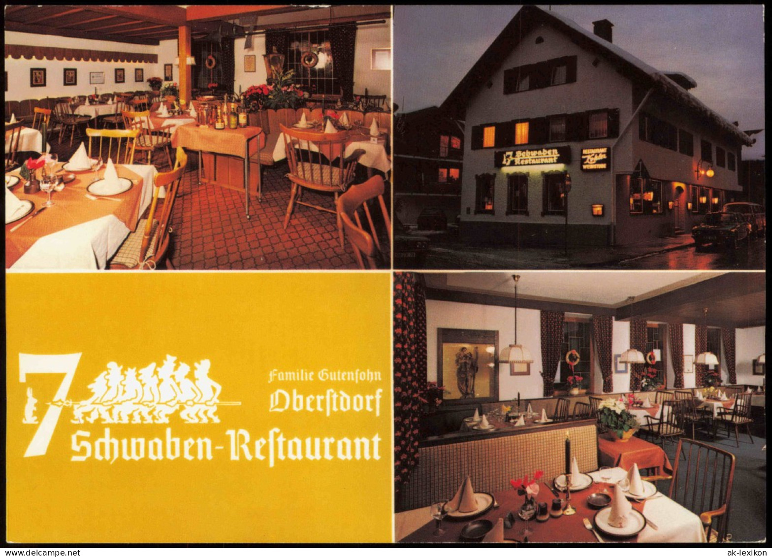 Oberstdorf (Allgäu) 4 Bild Schwaben-Restaurant Familie Gutensohn 1978 - Oberstdorf