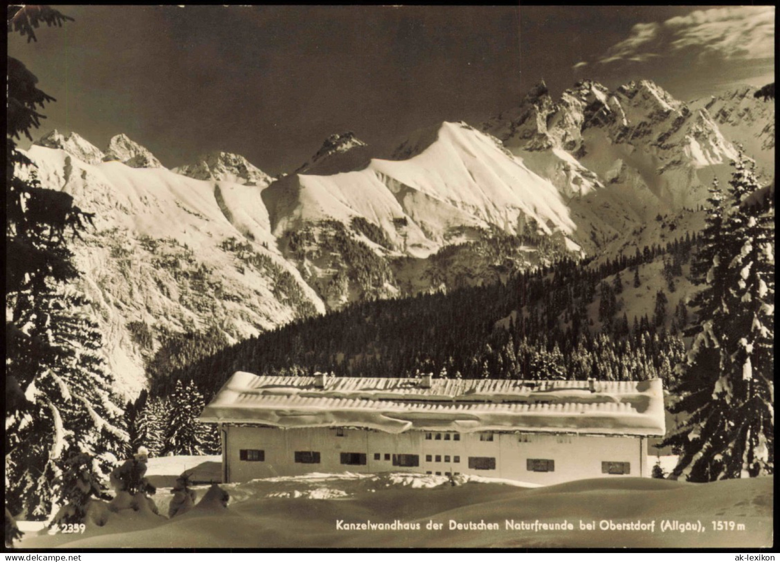 Ansichtskarte Oberstdorf (Allgäu) Kanzelwandhaus Im Winter 1961 - Oberstdorf