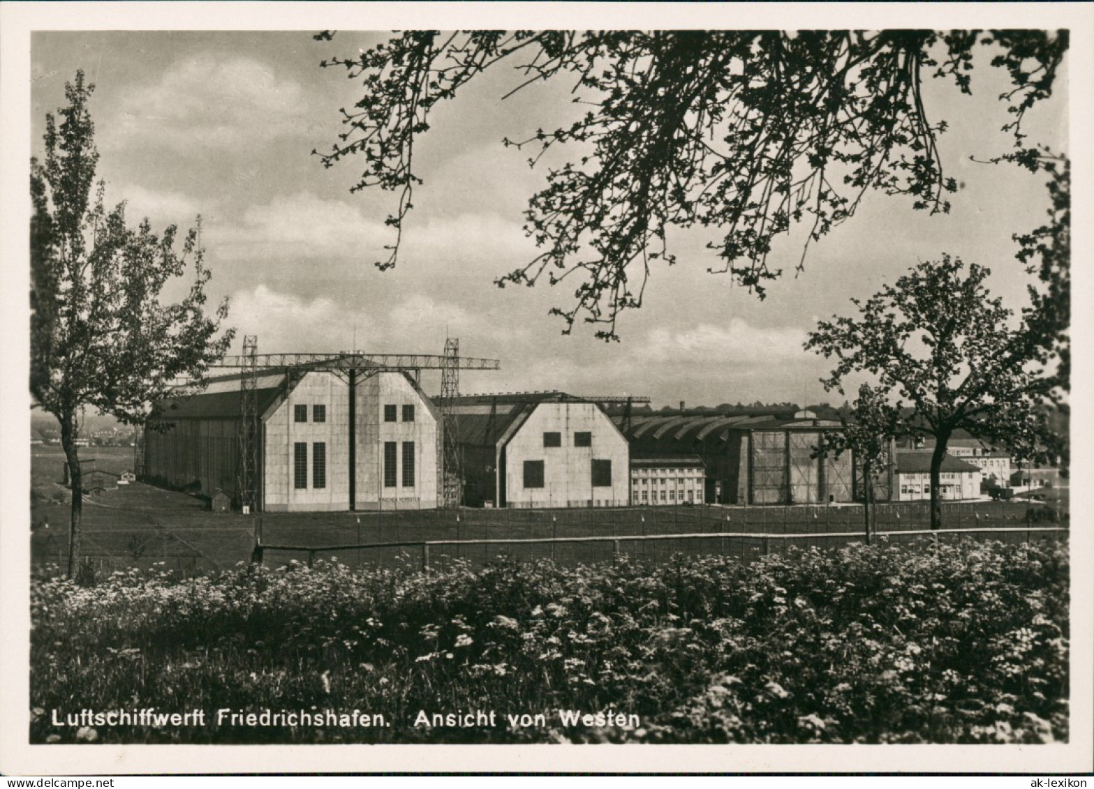 Ansichtskarte Manzell-Friedrichshafen Luftschiffwerft. Ansicht Von Westen 1930 - Friedrichshafen