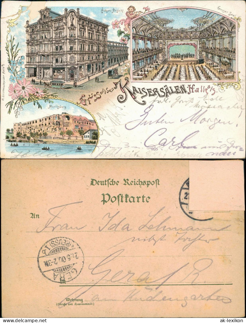 Ansichtskarte Litho AK Halle (Saale) Kaisersäle, Moritzburg 3 Bild 1900 - Other & Unclassified