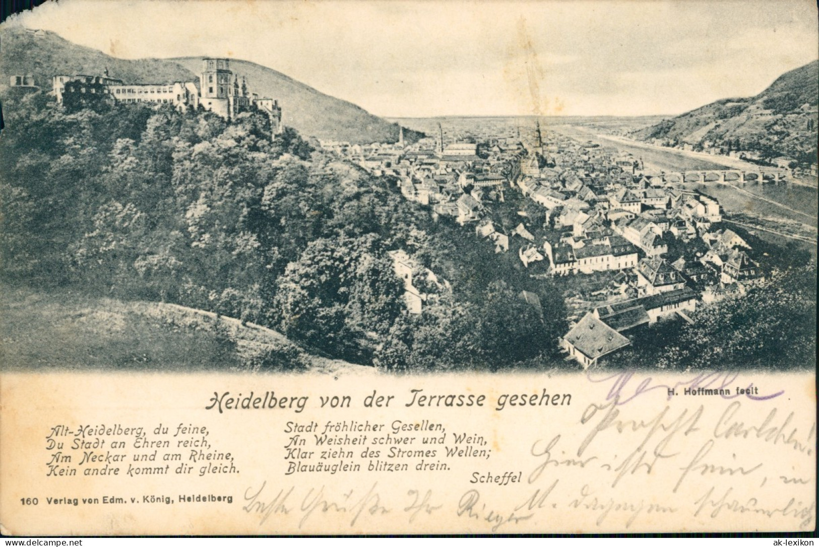 Ansichtskarte Heidelberg Schloß, Burg Gel. Ankunftsstempel Bockenheim 1898 - Heidelberg