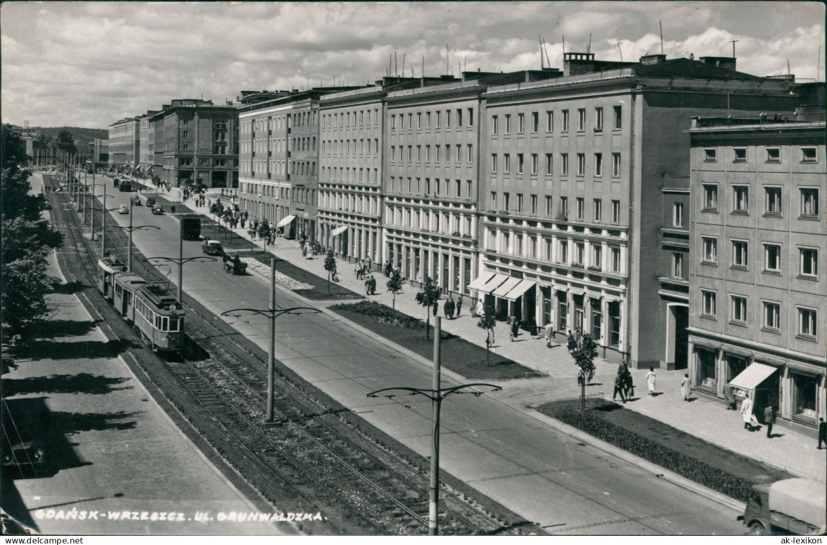 Postcard Danzig Gdańsk/Gduńsk WRZESZCZ. Ulica GRUNWALDZKA. 1959 - Danzig