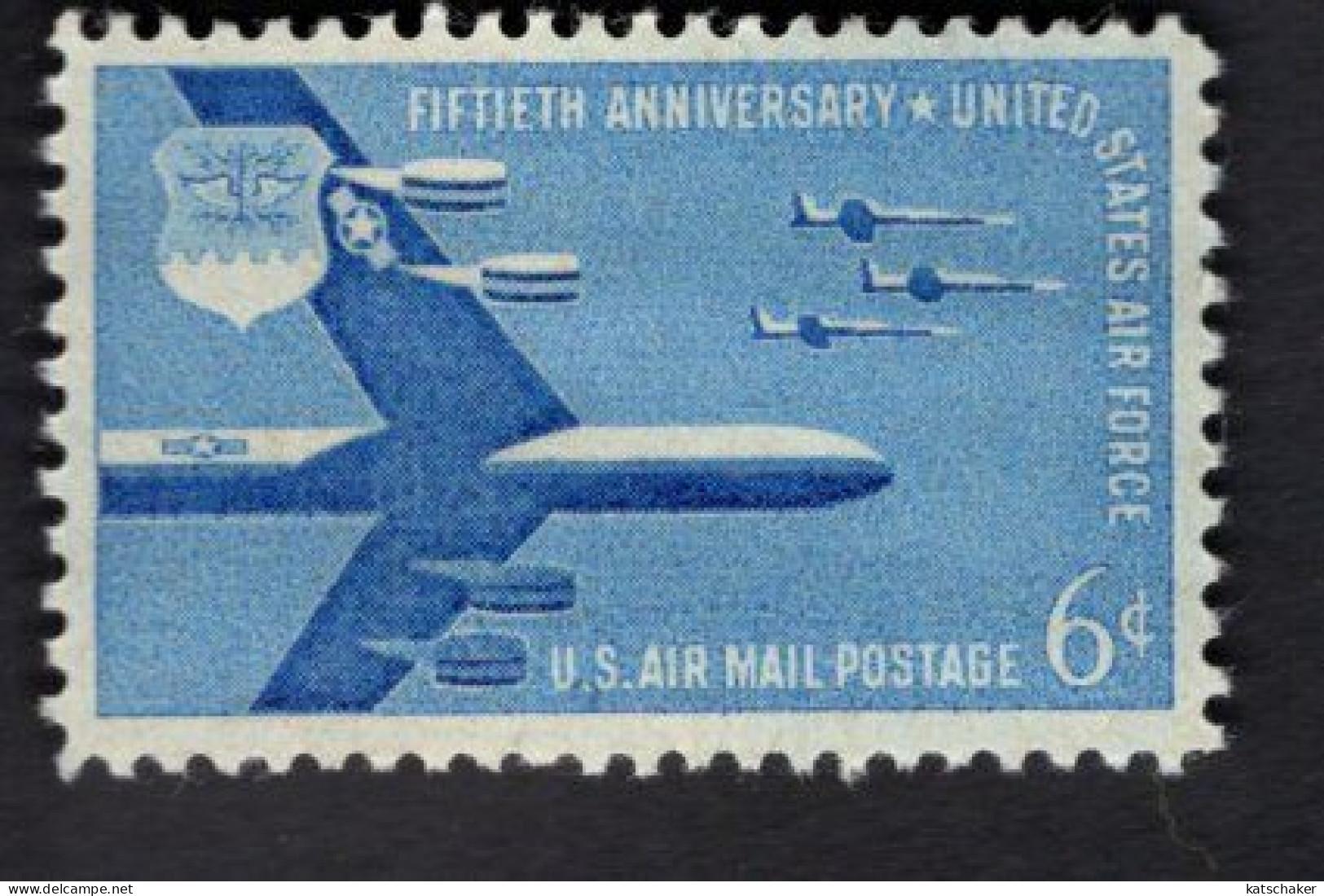 200221156 1957 SCOTT C49 POSTFRIS MINT NEVER HINGED   -   AIR FORCE 50TH ANNIV - B-52 AND F-104 - 2b. 1941-1960 Nuevos