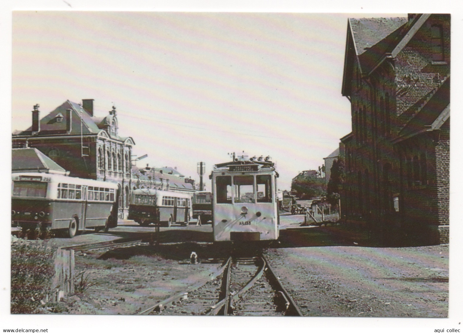 BASTOGNE-MARTELANGE AUTORAIL AR-33 À BASTOGNE-SUD EN 1958 - BUS - CARS - AUTOBUS - Bastogne