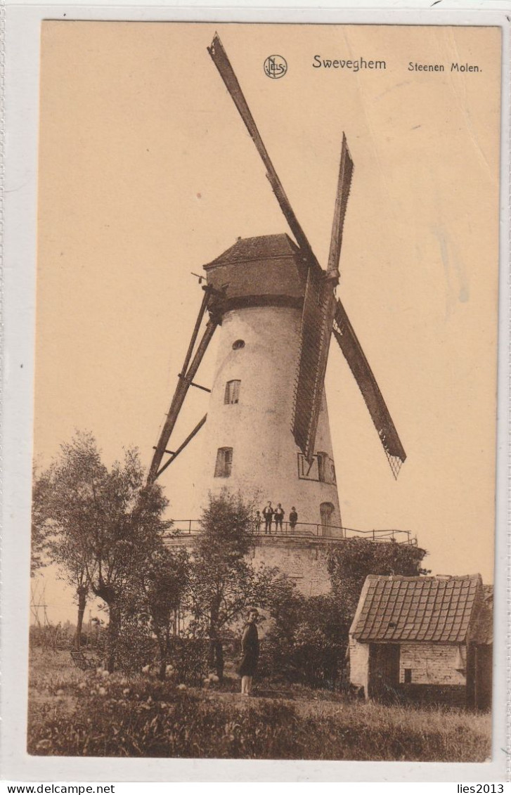 Zwevegem, Sweveghem, Steenen Molen, 2 Scans - Zwevegem