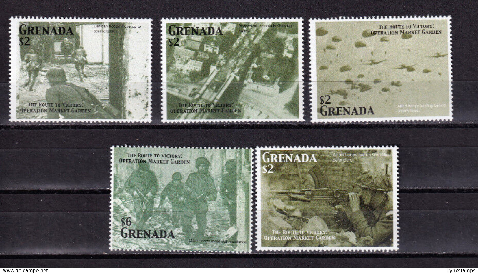 LI06 Grenada 2005 The 60th Anniv Of The End Of WW II-"The Route To Victory" - Grenada (1974-...)