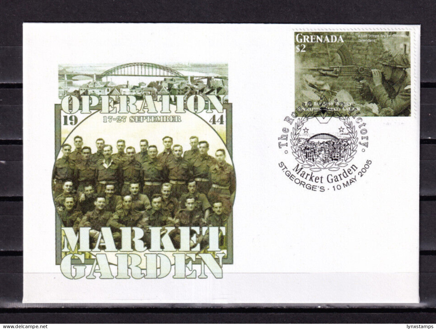 LI06 Grenada 2005 The 60th Anniv Of The End Of WW II-"The Route To Victory" FDC - Grenada (1974-...)