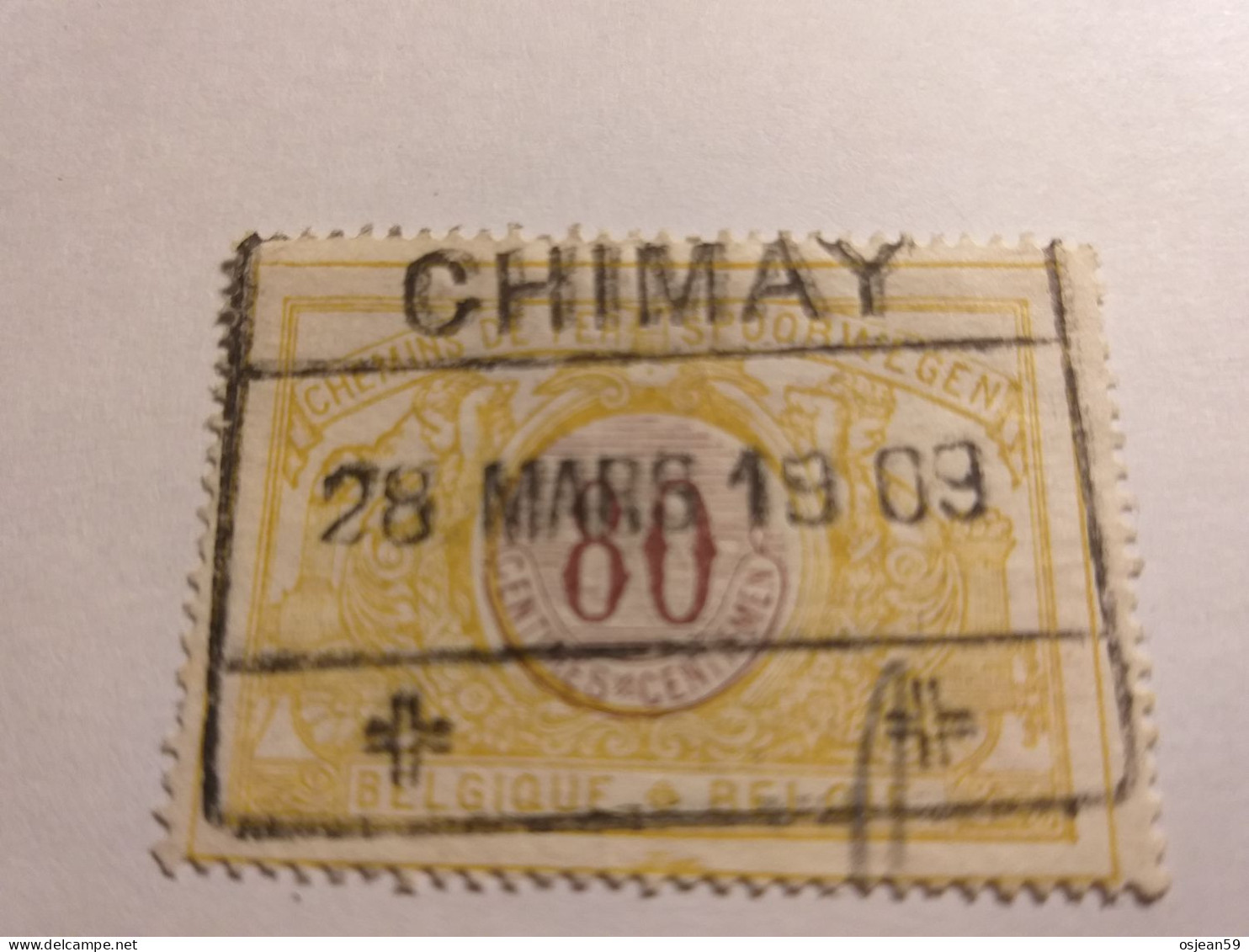 COB TR39.oblitération Centrale Chimay Le 28/03/1909 - Afgestempeld