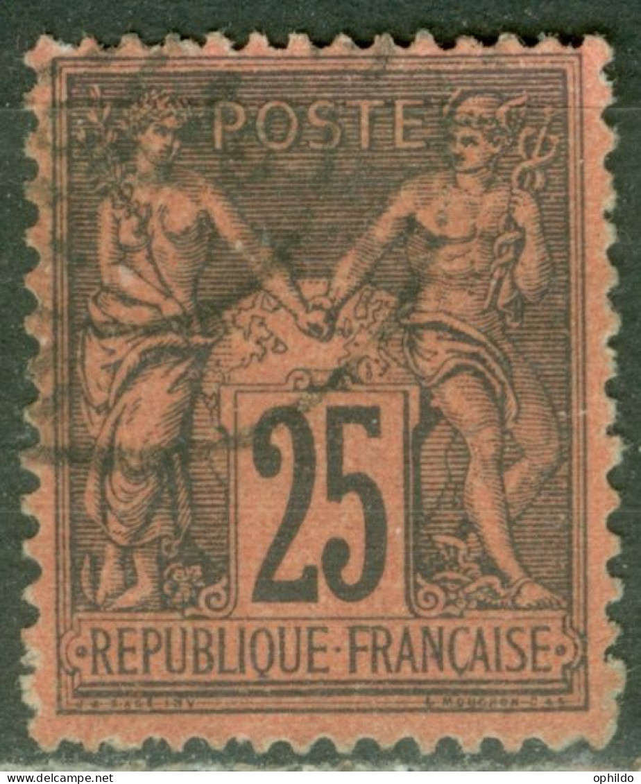 France    91  Ob  TB     - 1876-1898 Sage (Type II)