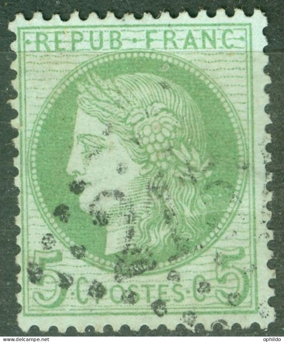 France   53 F  Ob  TB    Fond Ligné      - 1871-1875 Cérès