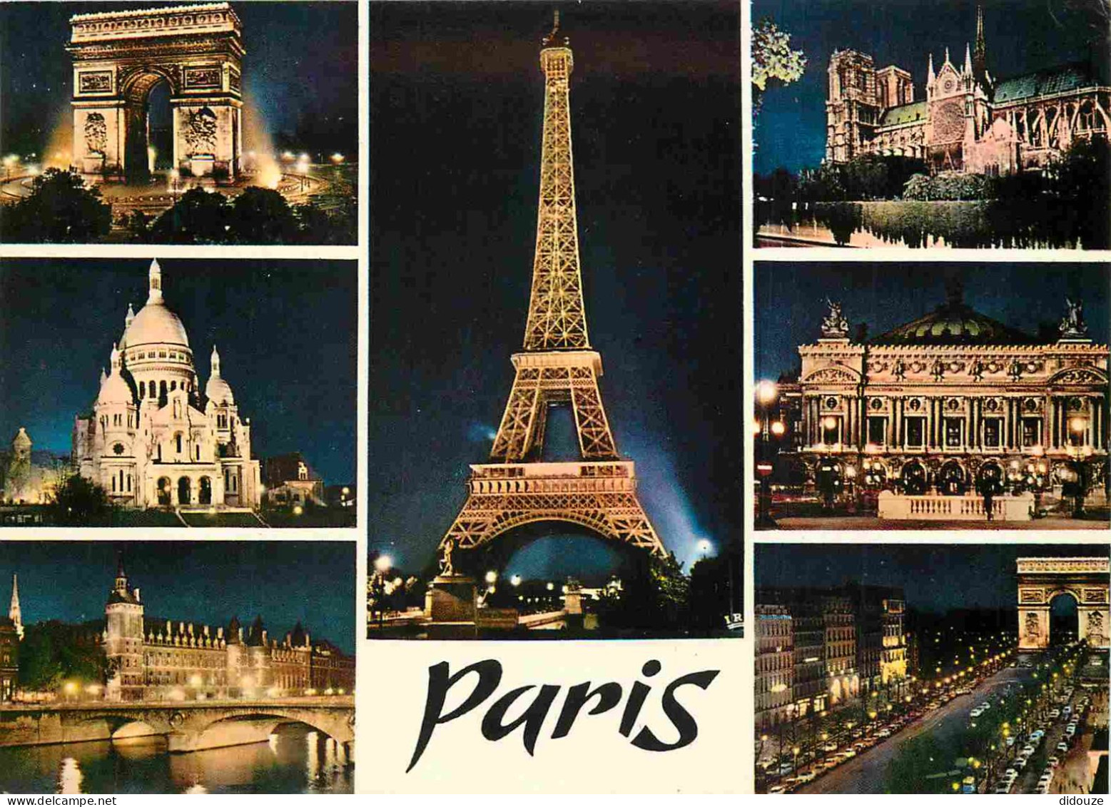 75 - Paris - La Nuit - Multivues - CPM - Voir Scans Recto-Verso - Multi-vues, Vues Panoramiques