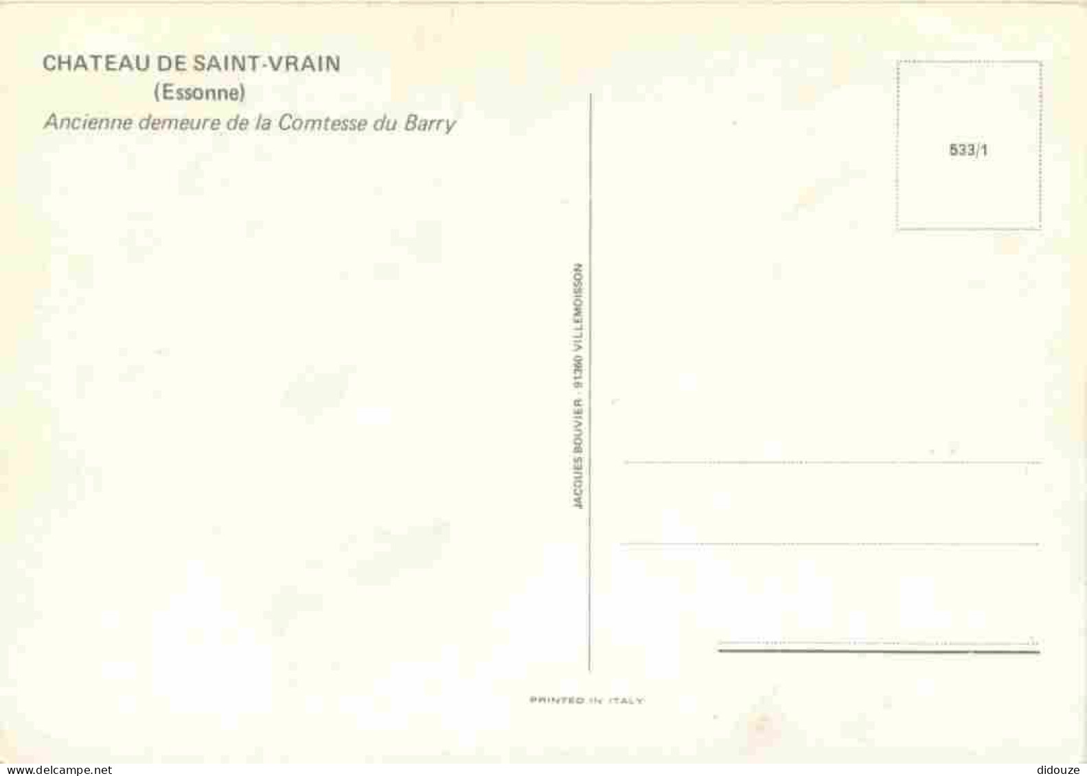 91 - Saint Vrain - Le Château - Ancienne Demeure De La Comtesse Du Barry - CPM - Voir Scans Recto-Verso - Saint Vrain