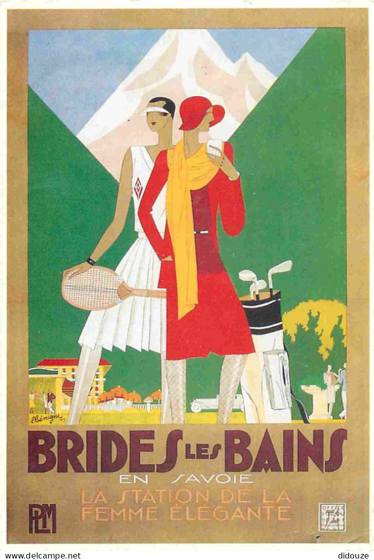 Publicite - Brides Les Bains - La Station De La Femme élégante - Illustration Benigni 1929 Illustrateur - Vintage - Repr - Werbepostkarten
