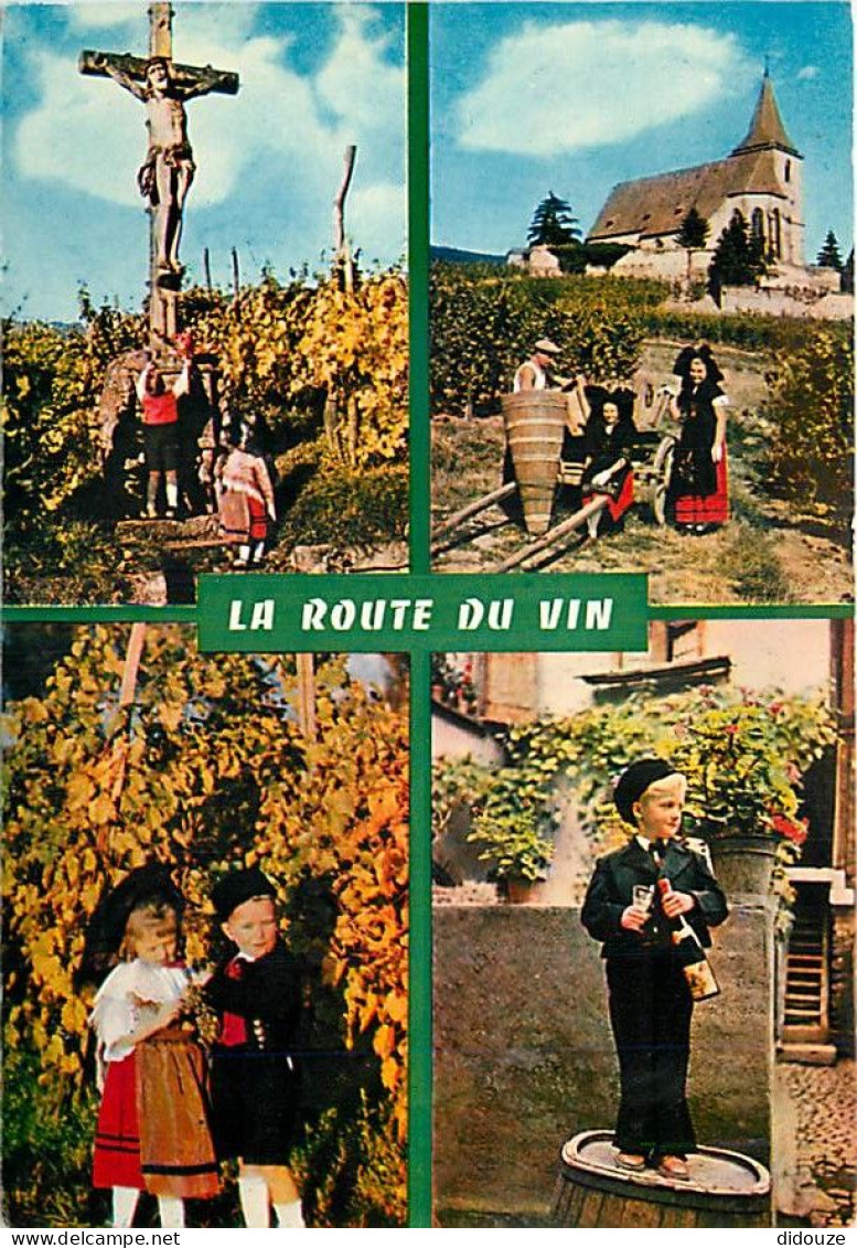 Vignes - Alsace - Multivues - La Route Du Vin - Enfants - Folklore - CPM - Carte Neuve - Voir Scans Recto-Verso - Viñedos