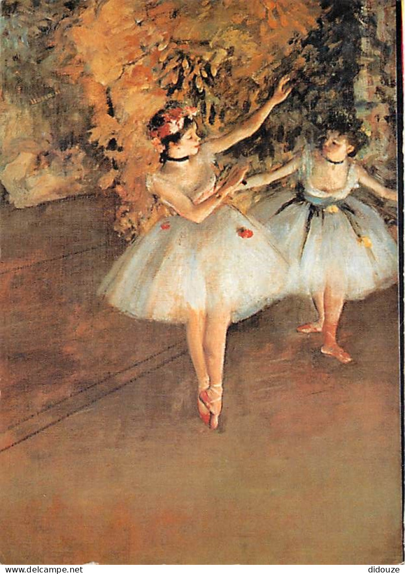 Art - Peinture - Edgar Degas - Two Dancers On The Stage  1874 - Danseuses - CPM - Voir Scans Recto-Verso - Malerei & Gemälde
