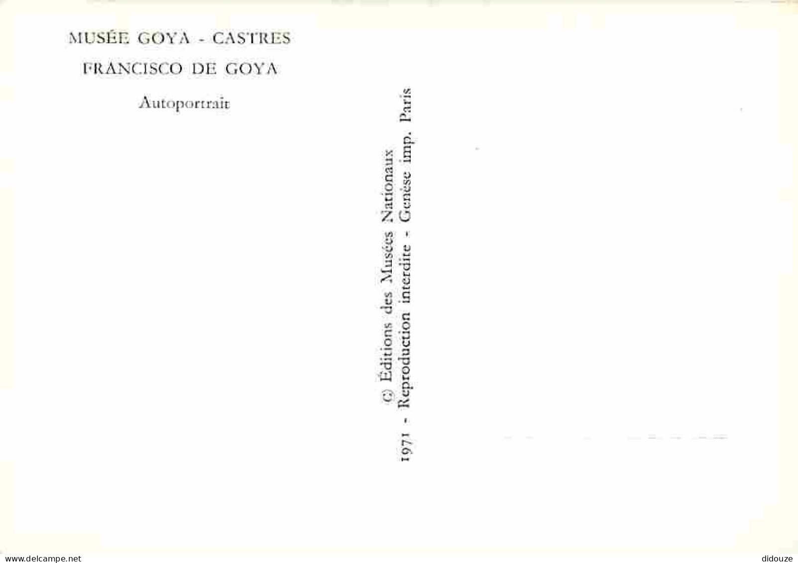 Art - Peinture - Francisco De Goya - Autoportrait - CPM - Voir Scans Recto-Verso - Malerei & Gemälde