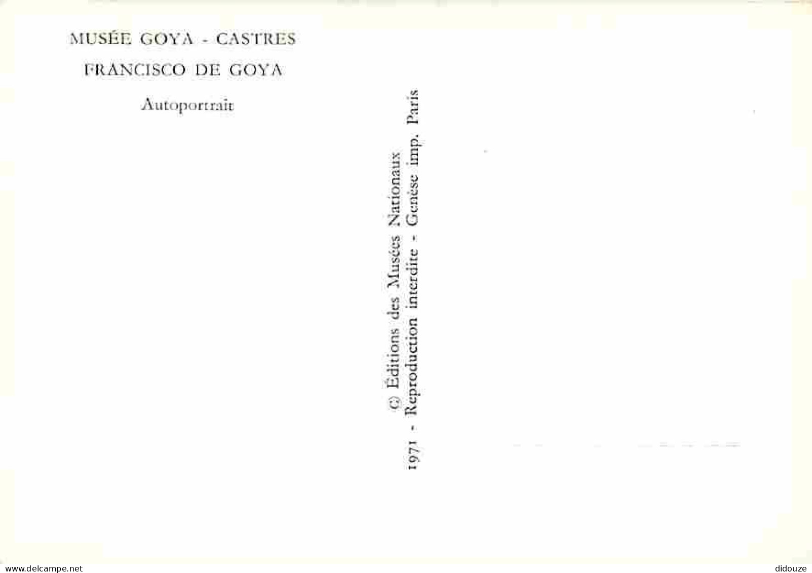 Art - Peinture - Francisco De Goya - Autoportrait - CPM - Voir Scans Recto-Verso - Paintings