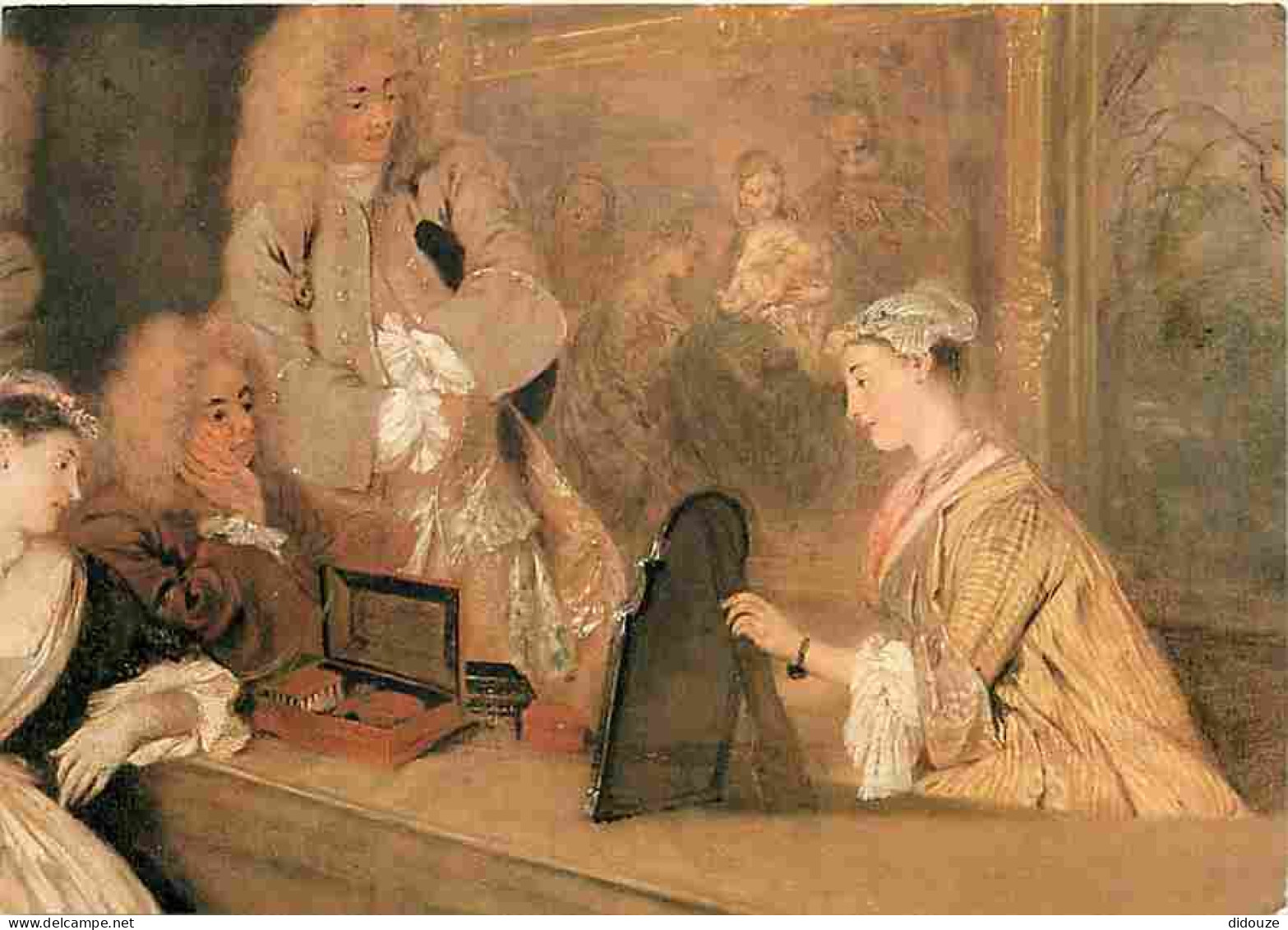 Art - Peinture - Antoine Watteau - L'Enseigne Dit L'Enseigne De Gersaint - Détail De La Vendeuse - CPM - Voir Scans Rect - Malerei & Gemälde