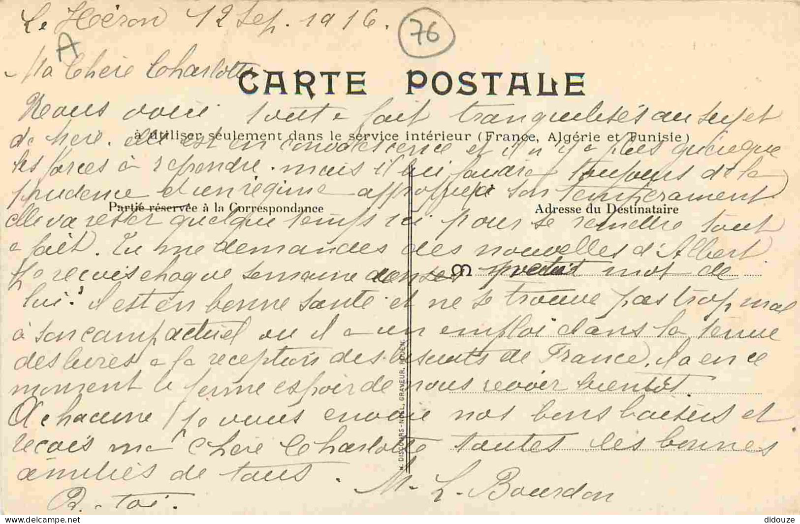 76 - Le Héron - Chapelle Du Héron - Correspondance - CPA - Voyagée En 1916 - Voir Scans Recto-Verso - Autres & Non Classés