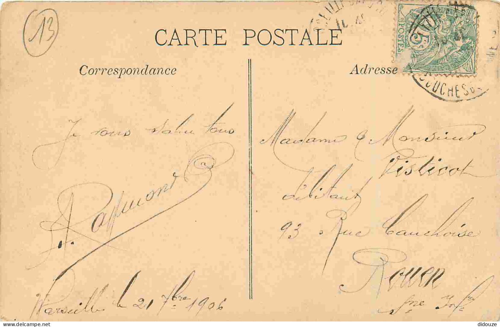 13 - Marseille - La Gare Saint Charles - Animée - CPA - Oblitération Ronde De 1906 - Voir Scans Recto-Verso - Quartier De La Gare, Belle De Mai, Plombières