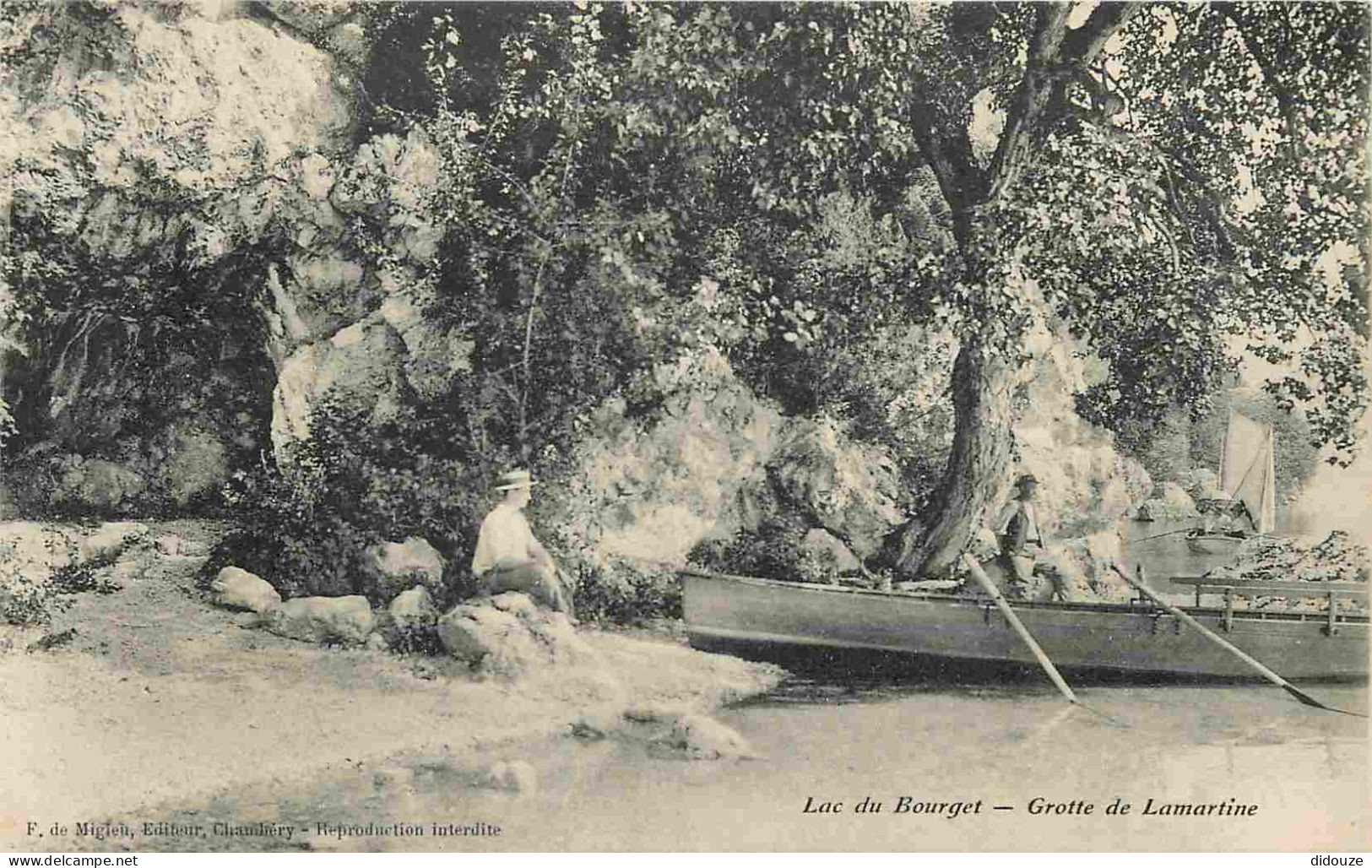 73 - Lac Du Bourget - Grotte De Lamartine - Animée - Canotage - CPA - Voir Scans Recto-Verso - Andere & Zonder Classificatie