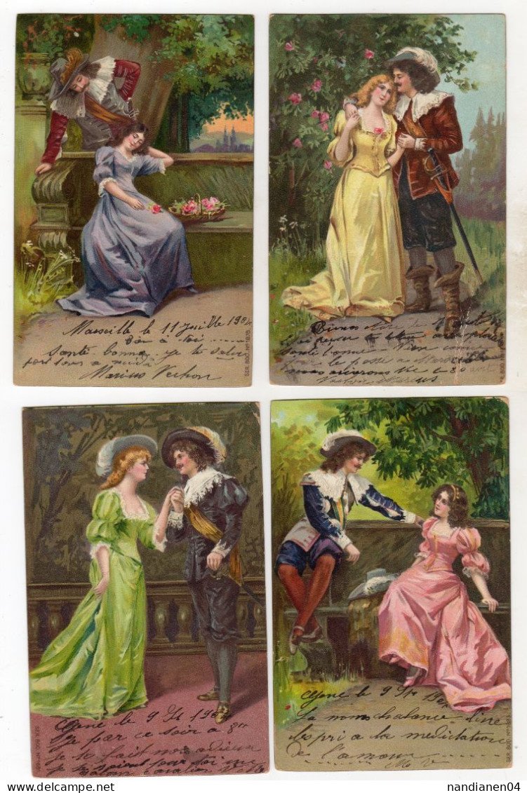 CPA  - Fantaisie - Illustrateur - Lot 9 Cartes - Couple - Collezioni E Lotti