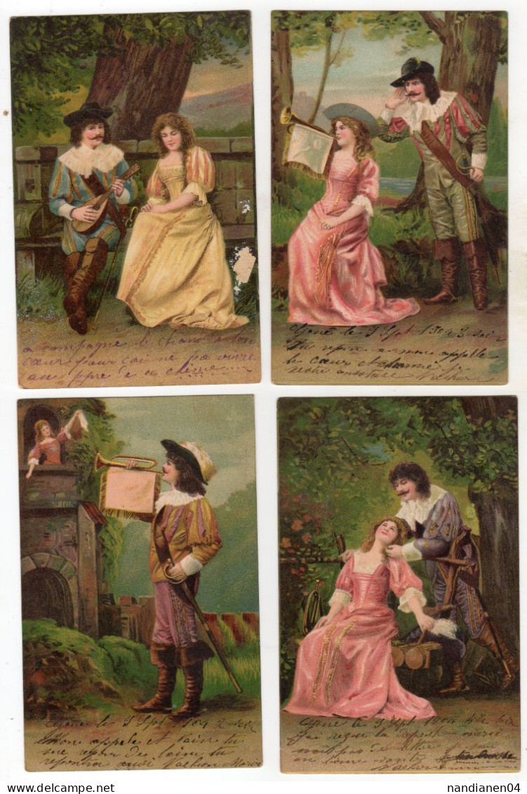 CPA  - Fantaisie - Illustrateur - Lot 9 Cartes - Couple - Verzamelingen & Kavels