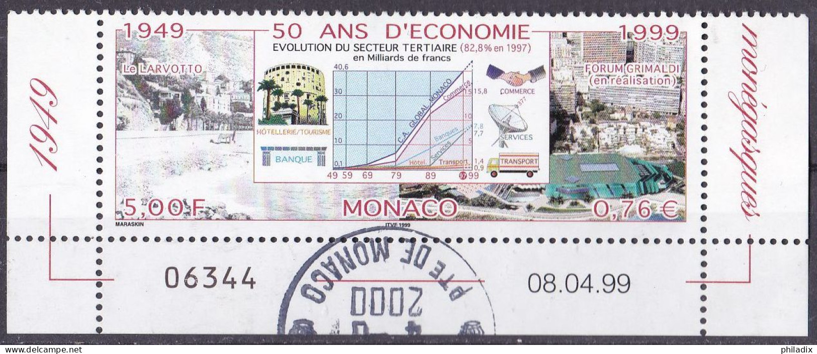 # Monaco Marke Von 1999 O/used (A5-7) - Used Stamps