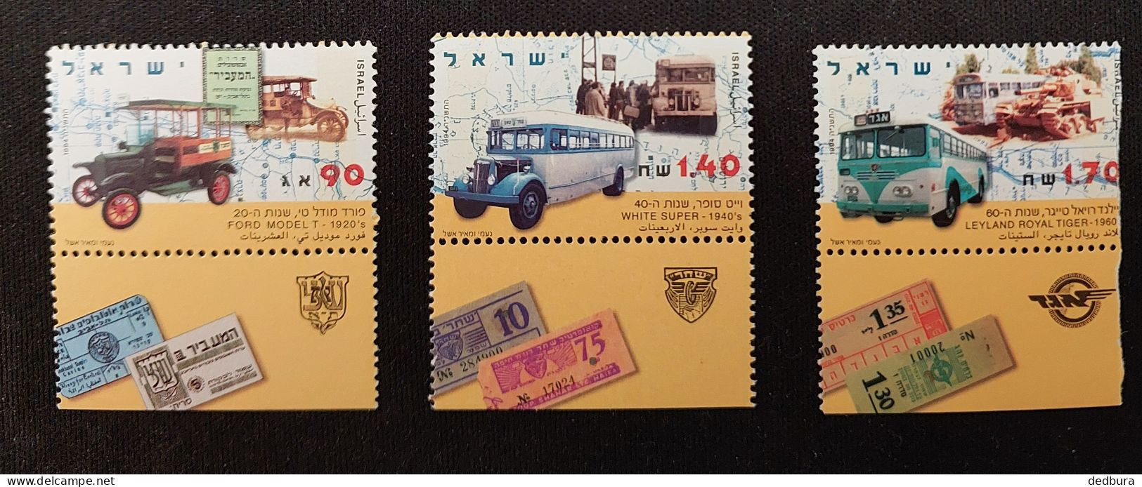 Israel 1994     Public Transport In Israel  Mi:IL 1318T-20T, Sn:IL 1217T-19T, Yt:IL 1263T-65T, Sg:IL 1257T-59T - Unused Stamps (with Tabs)