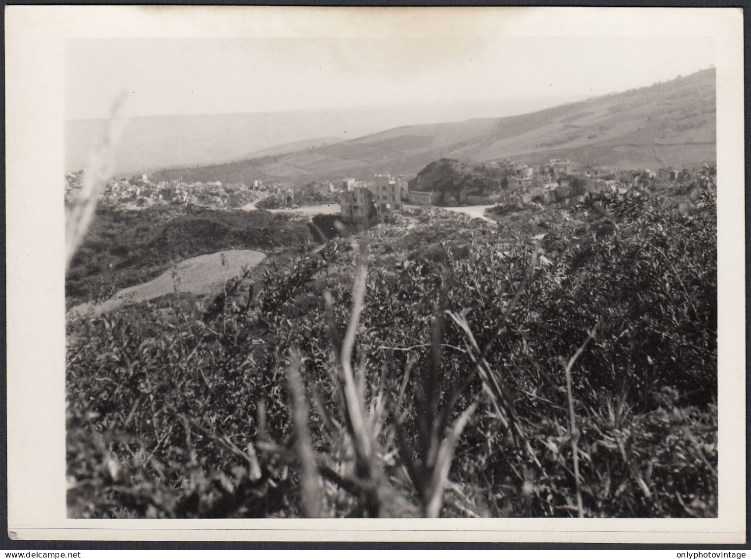 Veduta Panoramica Di Un Paese Da Identificare - 1940 Fotografia D'epoca - Orte