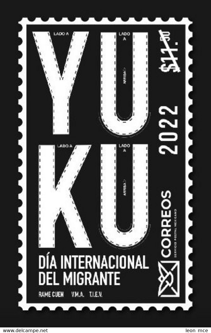 2022 MÉXICO Día Internacional Del Migrante - YUKU, MNH International Migrants Day - Mexique