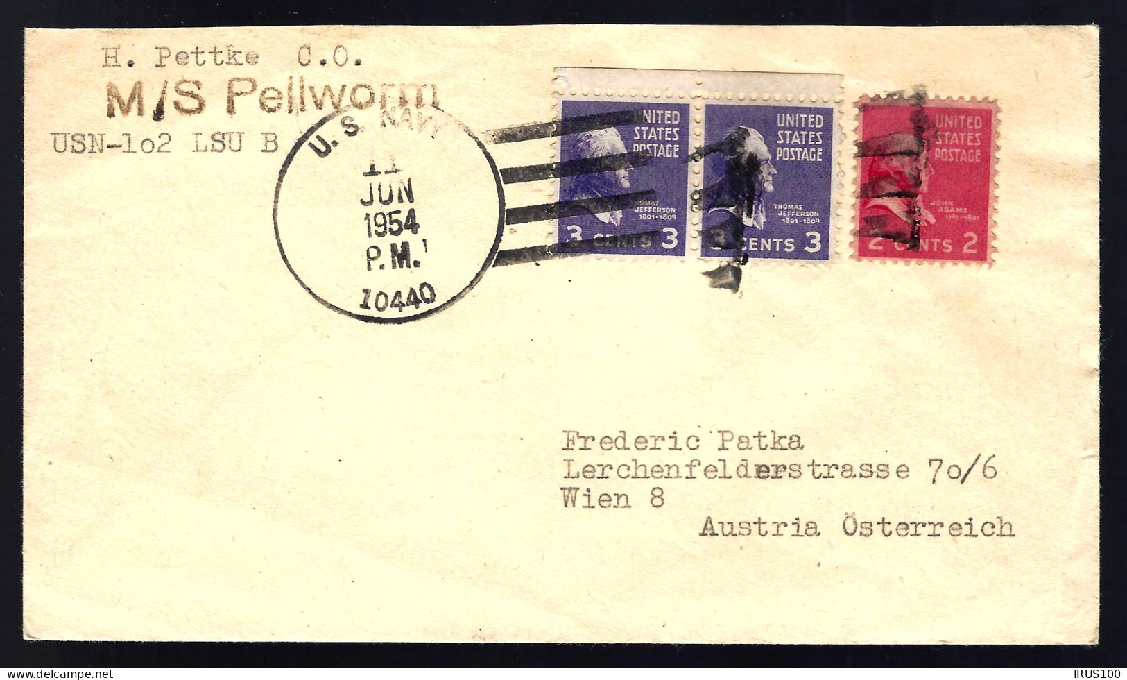 U.S NAVY - 1954 - POUR WIEN (AUTRICHE) - Covers & Documents