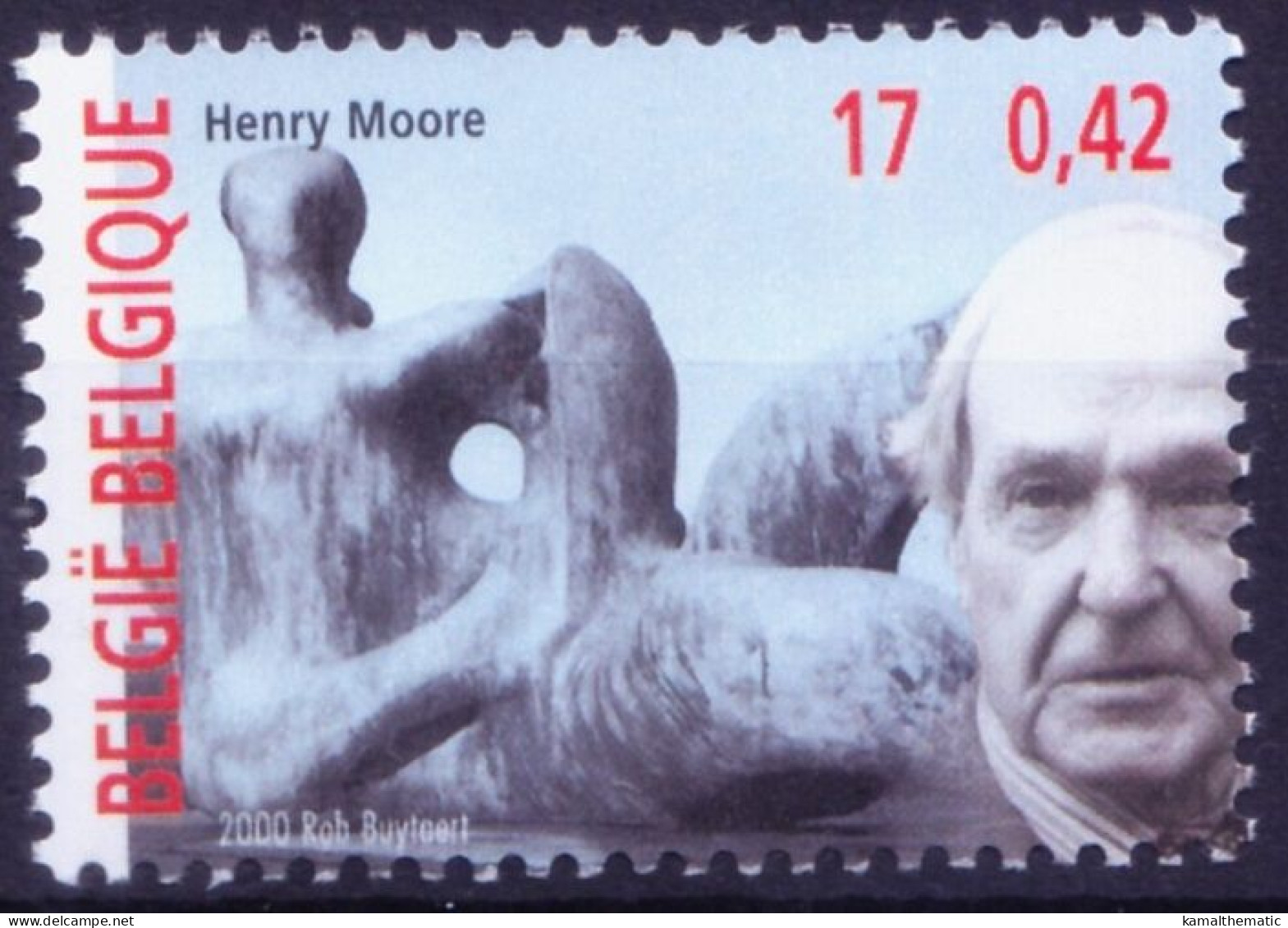 Henry Moore, English Sculptor, Artist, A Journey Through 20th Century, Belgium 2000 MNH - Escultura