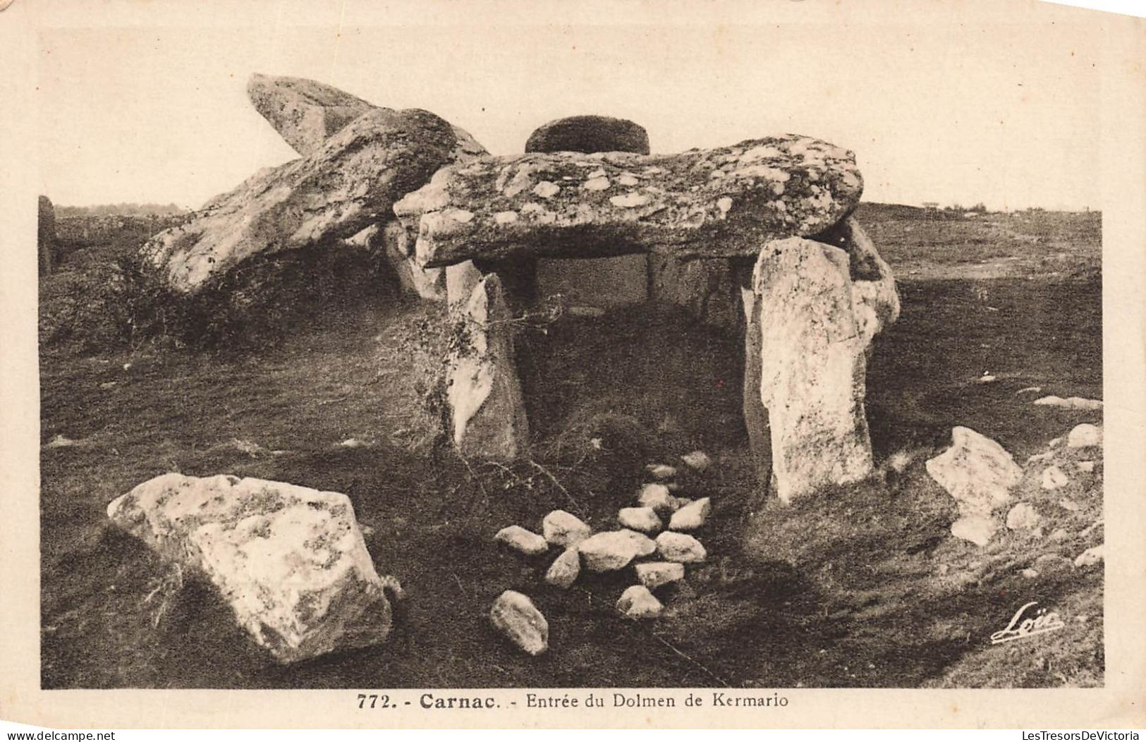 FRANCE - Carnac - Entrée Du Dolmen De Kermario - Carte Postale Ancienne - Carnac