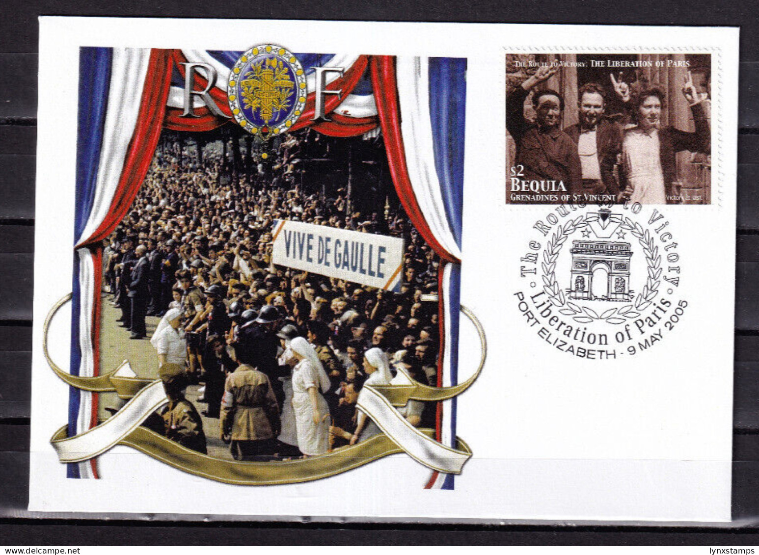 LI06 Bequia 2005 The 60th Anniversary Of The End Of The World War II FDC - St.-Vincent En De Grenadines