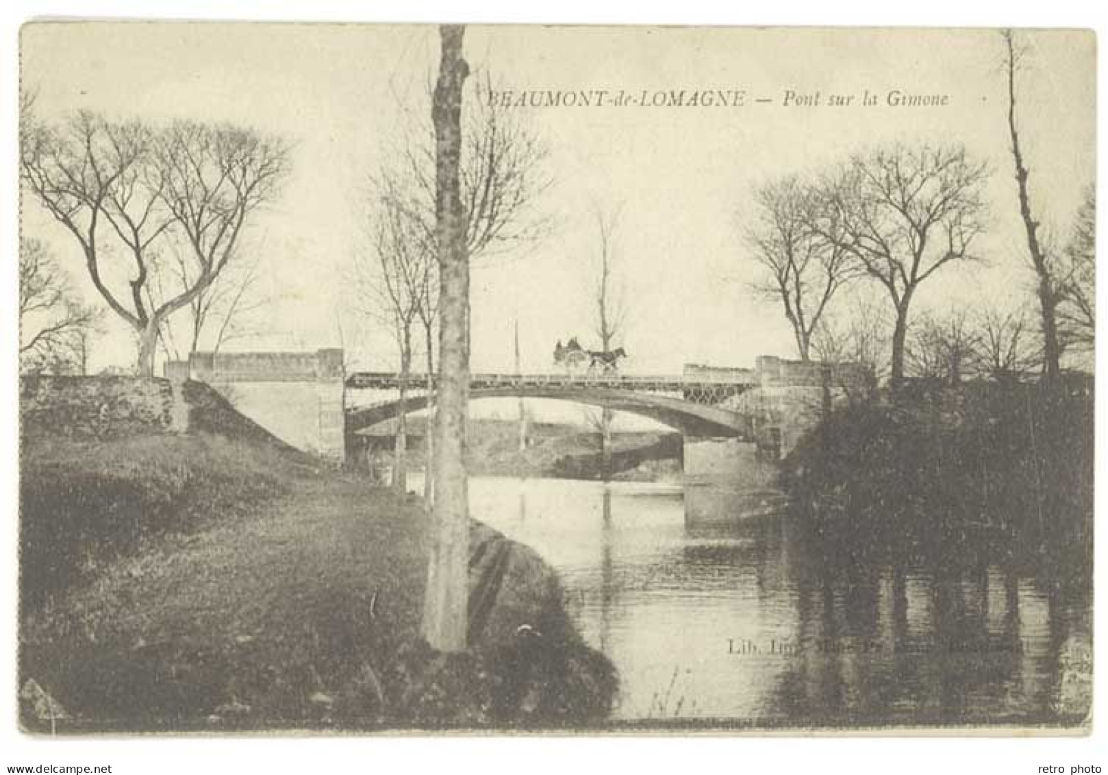 Cpa Beaumont De Lomagne - Pont Sur La Gimone - Beaumont De Lomagne
